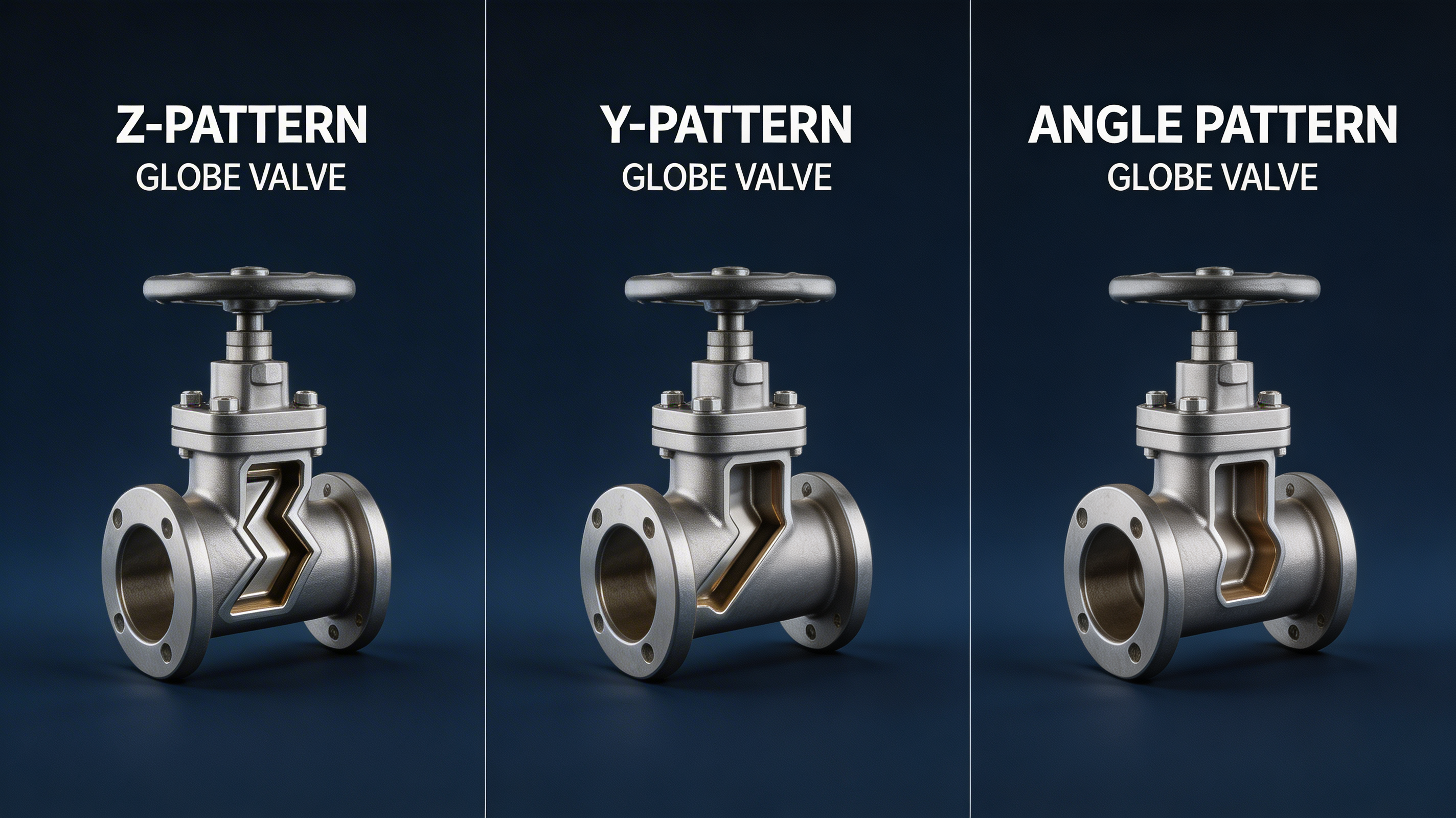 Z-type Y-type and Angle-type globe valves comparison for industrial applications