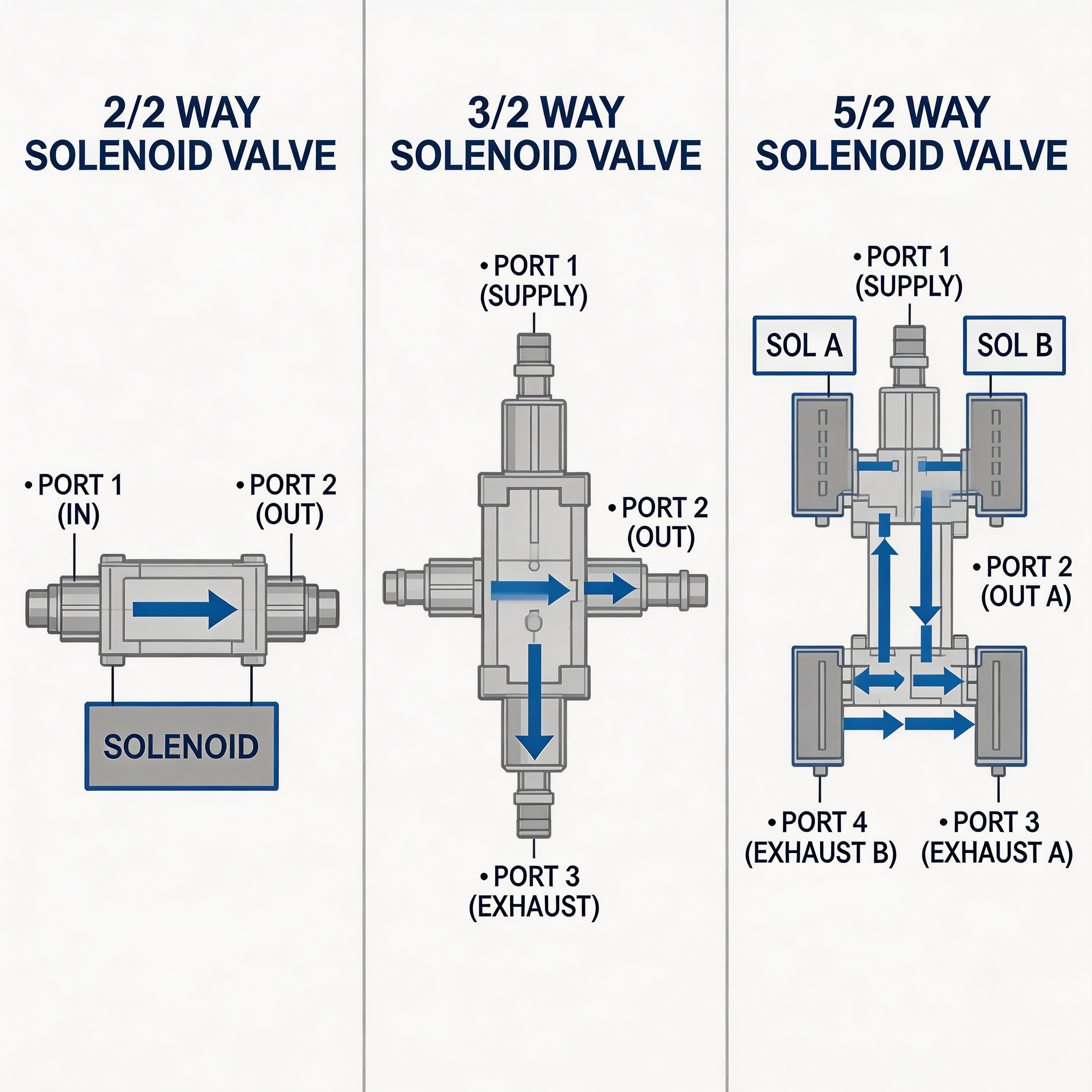 Solenoid Valve Port Configurations